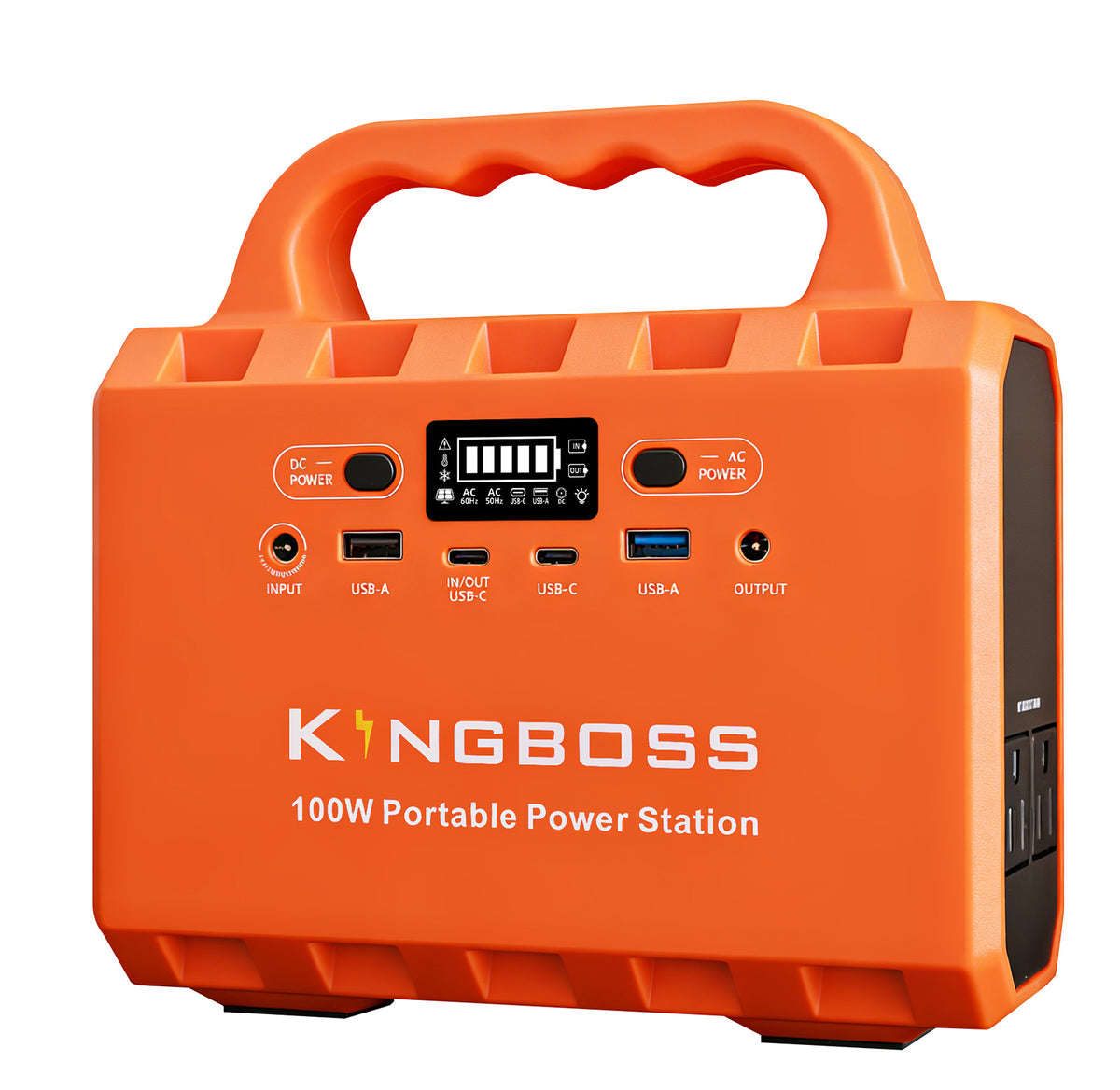 Kingboss 100W Portable Power Station, 96Wh LiFePO4 Battery with AC/DC/USB-C Outputs