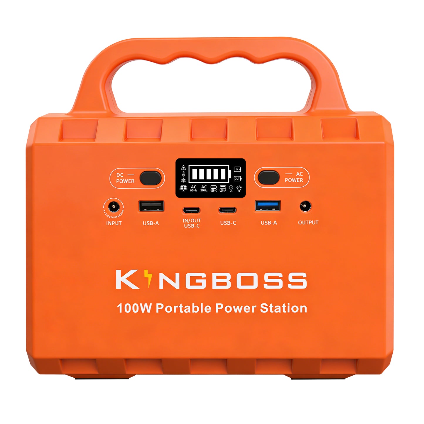 Kingboss 100W Portable Power Station, 96Wh LiFePO4 Battery Small Generator Ultra-Light, 65W Fast Charging 3000+ Cycles Solar Power Bank AC/DC/USB-C/A Outputs for Camping Home Backup Outdoor